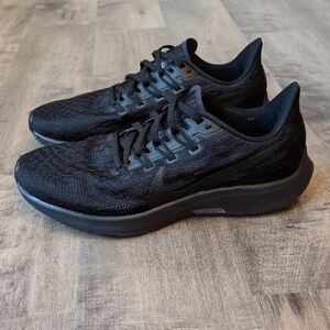 Nike Womens Air Zoom Pegasus 36 AQ2210-006 Black Running Shoes Sneakers Size 8